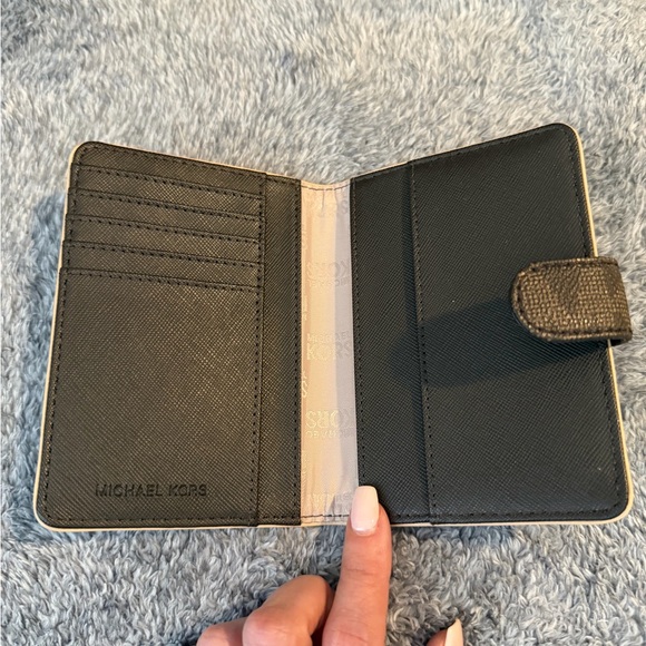 Michael Kors Signature Black and Gold Passport/Wallet - Picture 2 of 3